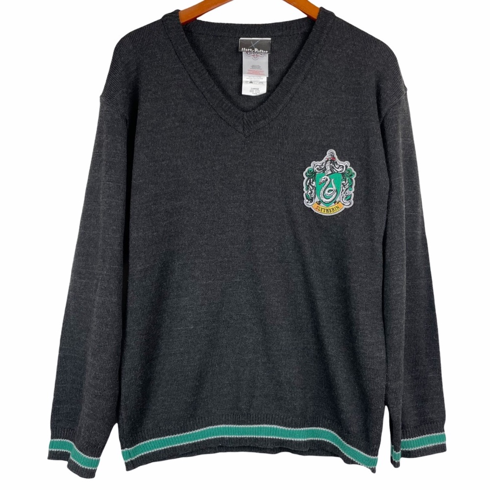Harry Potter Charades Slytherin Patch Sweater Size Large